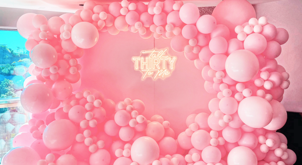 Talk Thirty To Me Balloon Arch