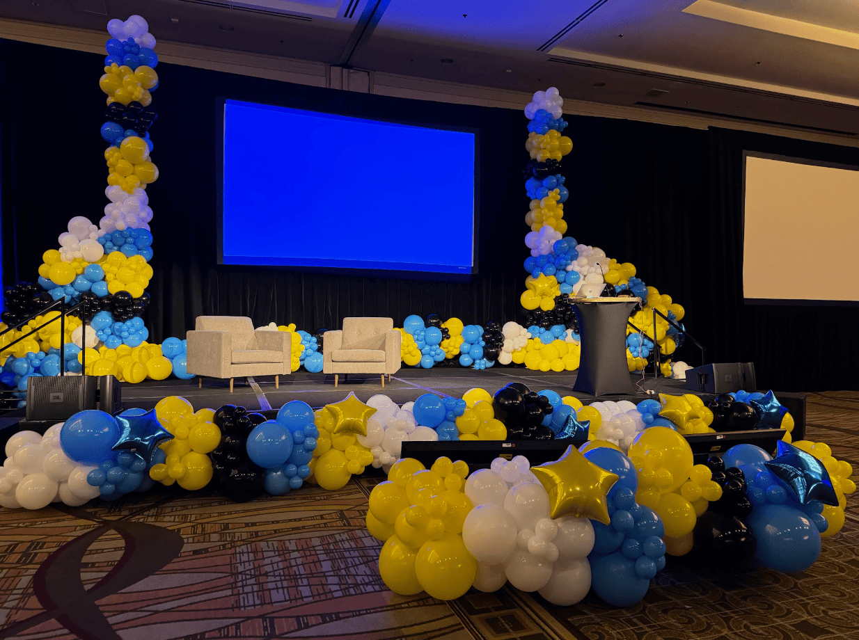 Corporate event balloon decor in Los Angeles