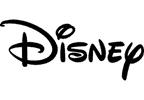 The Disney logo in black text, an entry in our list of iconic brands.